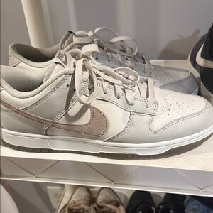 Nike Men's White and Brown Sneakers